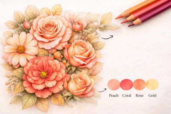 warm color flower palette