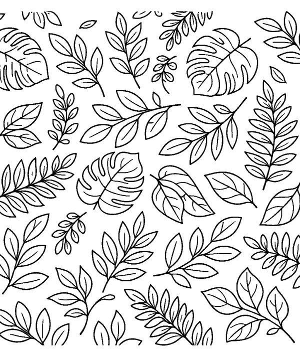 cozy coloring pages for adults leaf patterns coloring page printable botanical pattern coloring pages for adults relaxing design