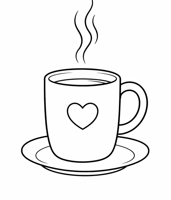 cozy coloring pages for adults steaming tea mug coloring page printable cozy relaxing drink coloring pages for adults