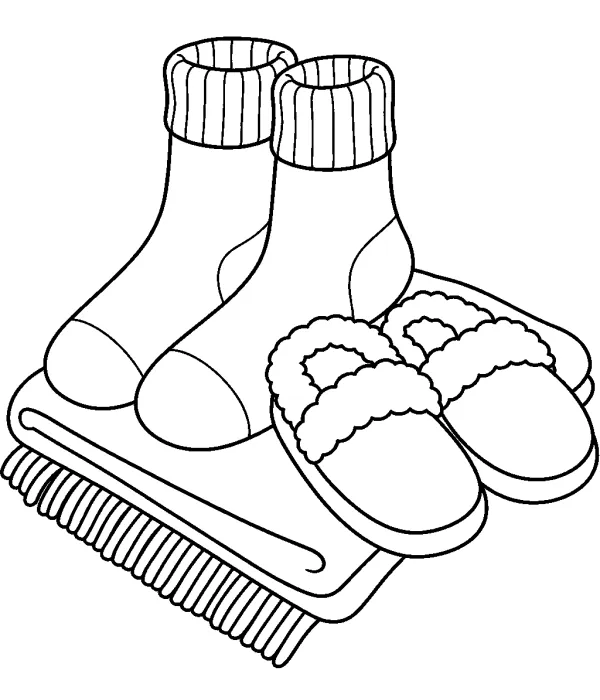cozy coloring pages for adults warm socks and slippers coloring page printable cozy home relaxation coloring pages for adults