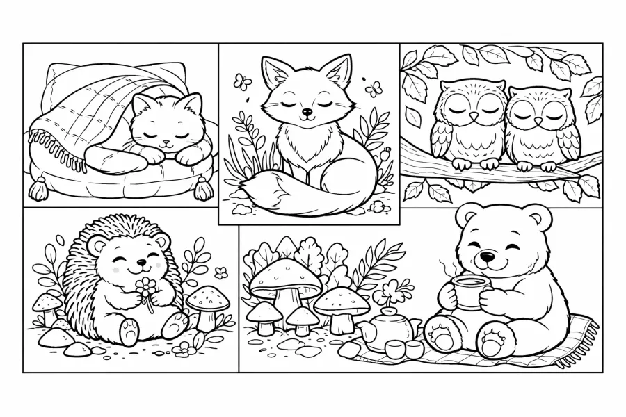 free printable animal coloring page for adults