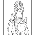 Mermaid coloring page preview