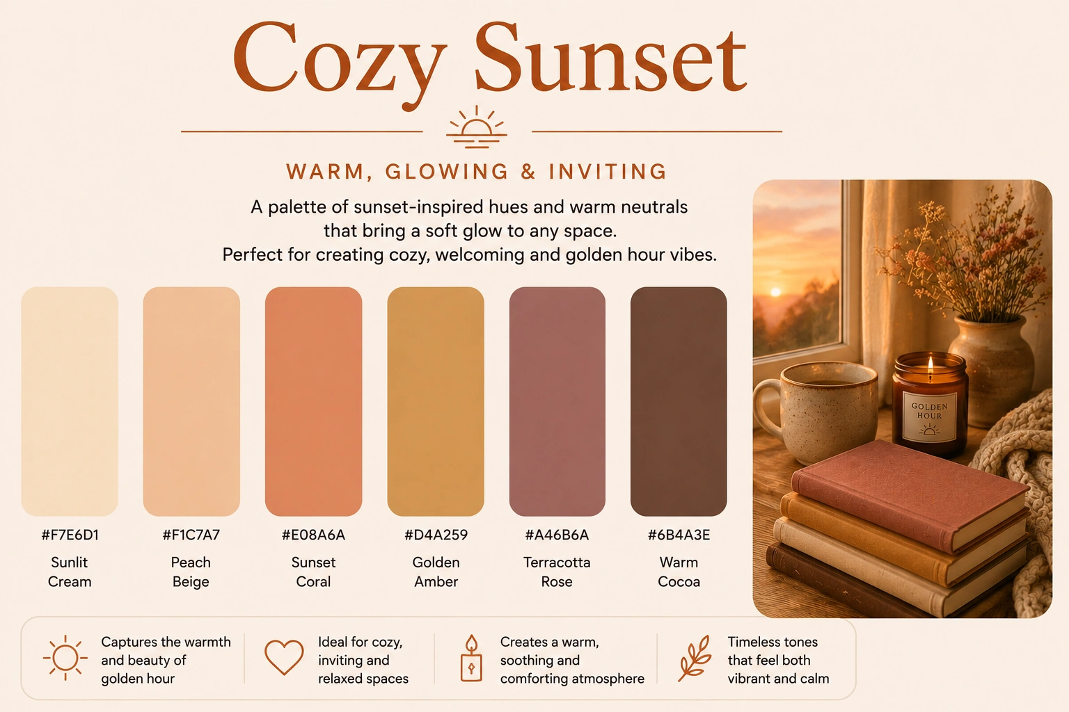 Cozy Sunset cozy color palette