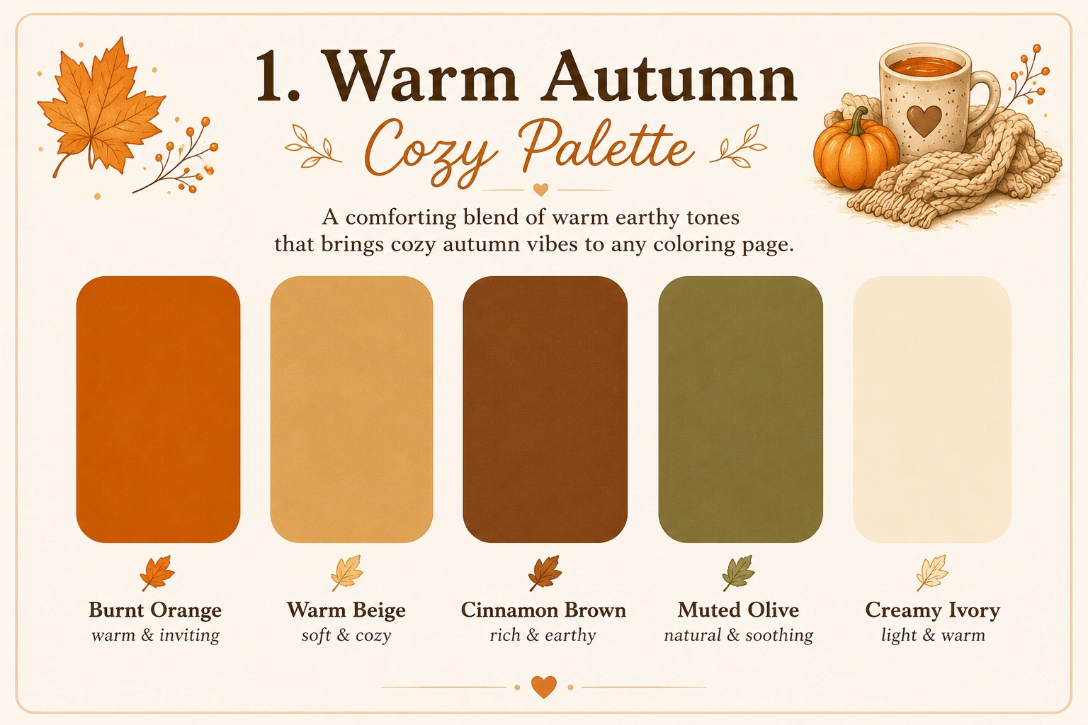 Warm Autumn cozy color palette